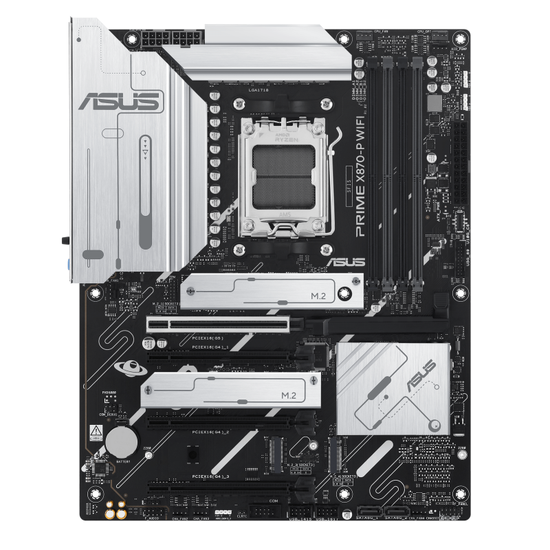 ASUS PRIME X870-P WF – Mainboard – Sockel AM5, AMD X870, ATX, DDR5, für AMD Ryzen 7000/8000/9000 Serie