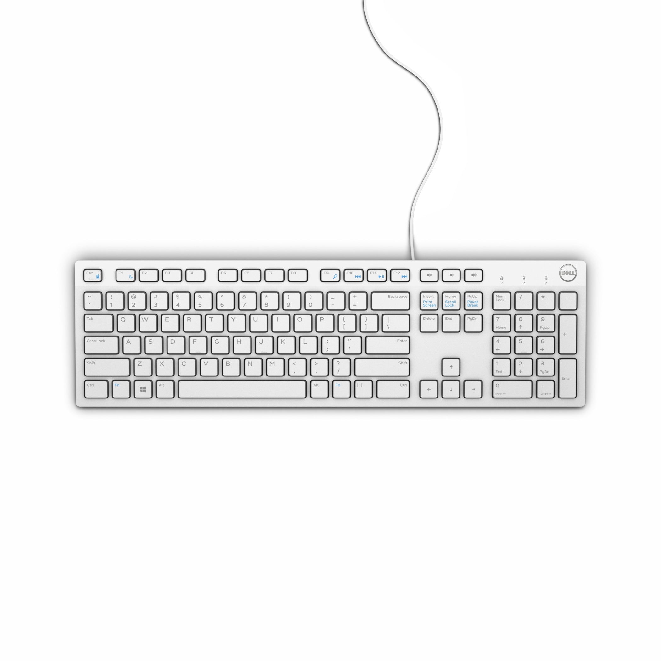 Dell KB216 – Tastatur, kabelgebunden (USB-A), FR-Layout (FR), Fullsize (mit Ziffernblock), Scissor
