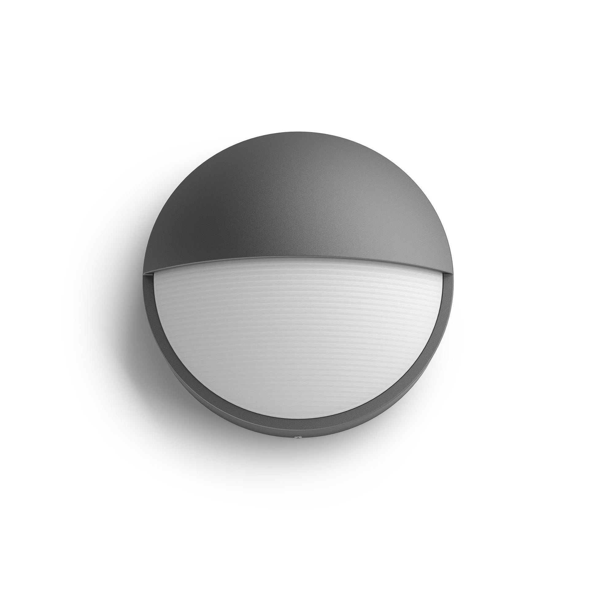 Philips by Signify Philips Aussenwandleuchte – 10×11 cm, 600 lm, 6 W, Warmweiss, 2700 K, IP44, Netzbetrieb, Anthrazit, Kunststoff