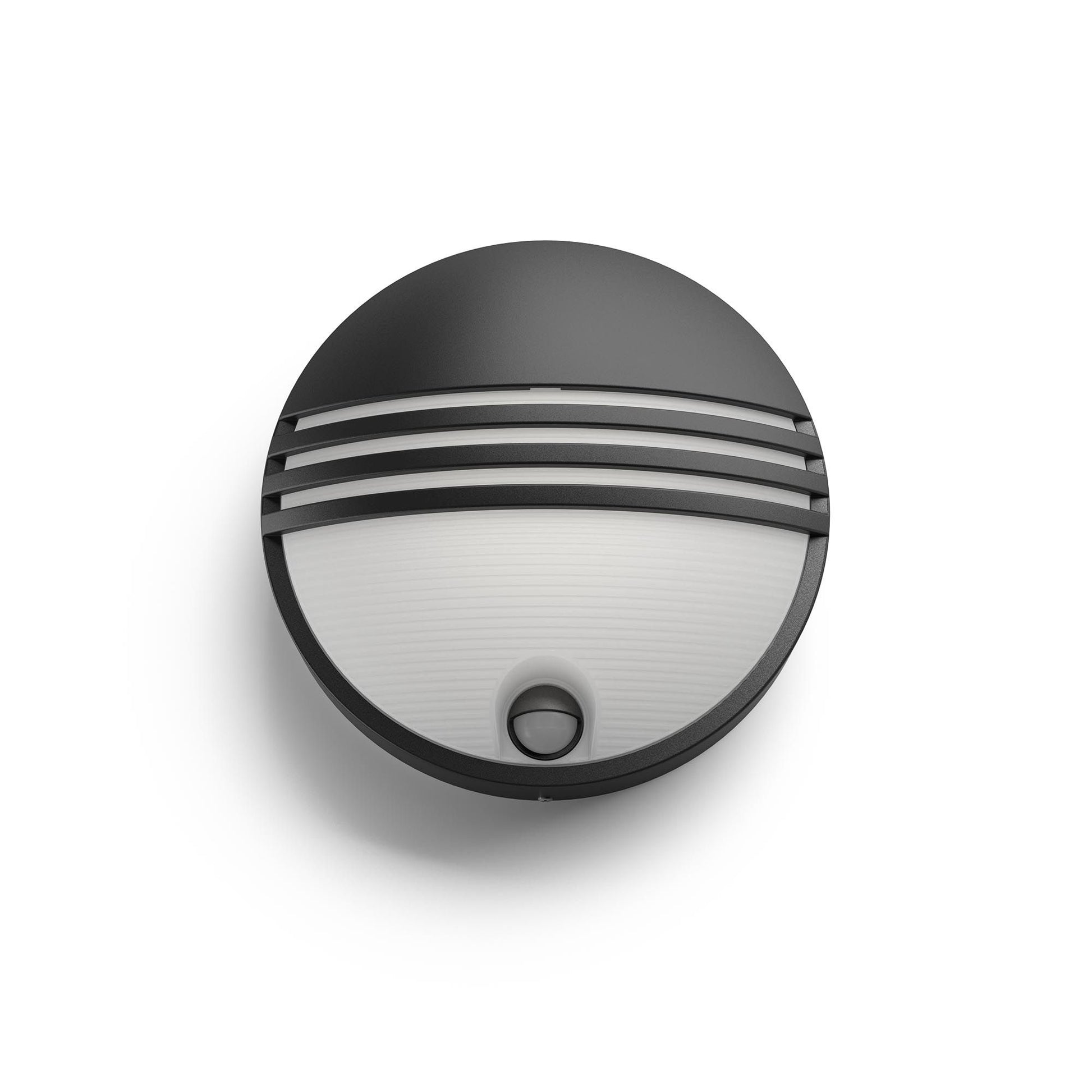 Philips by Signify Philips Aussenwandleuchte – Warmweiss, 2700 K – IP44 – Netzbetrieb – mit Bewegungsmelder – Schwarz – Harz