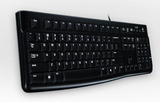 Logitech K120 – Tastatur – Membran, kabelgebunden, USB, QWERTY (IT), Schwarz
