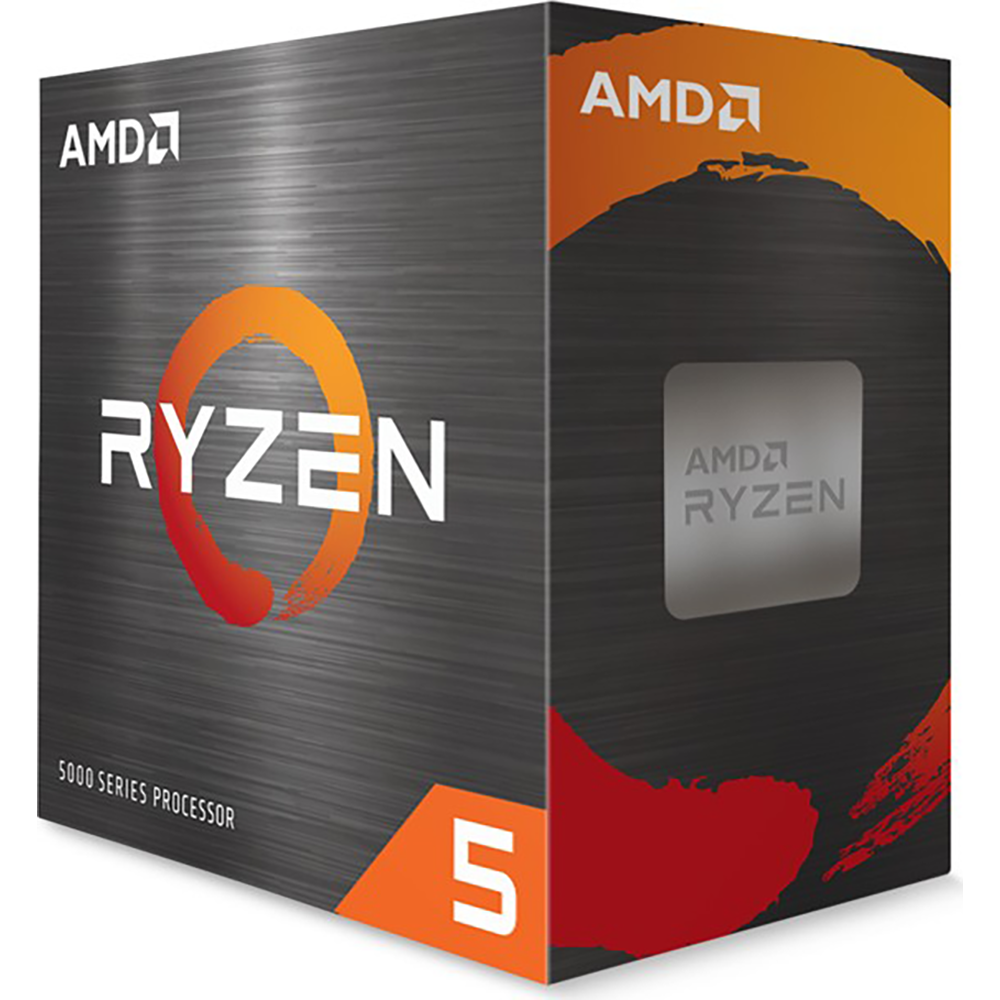 AMD Ryzen 5 5500 – Prozessor – 6 Kerne/12 Threads, 3,6 GHz (Boost 4,2 GHz), 65 W, Sockel AM4, Box, Kühler