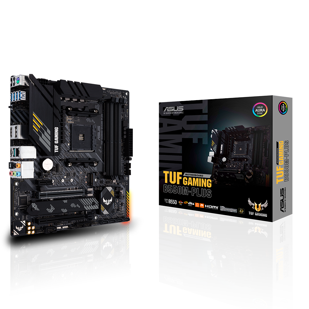 ASUS TUF GAMING B550M-PLUS – Mainboard – AM4, AMD B550, mATX, DDR4, 4×DIMM, 128 GB