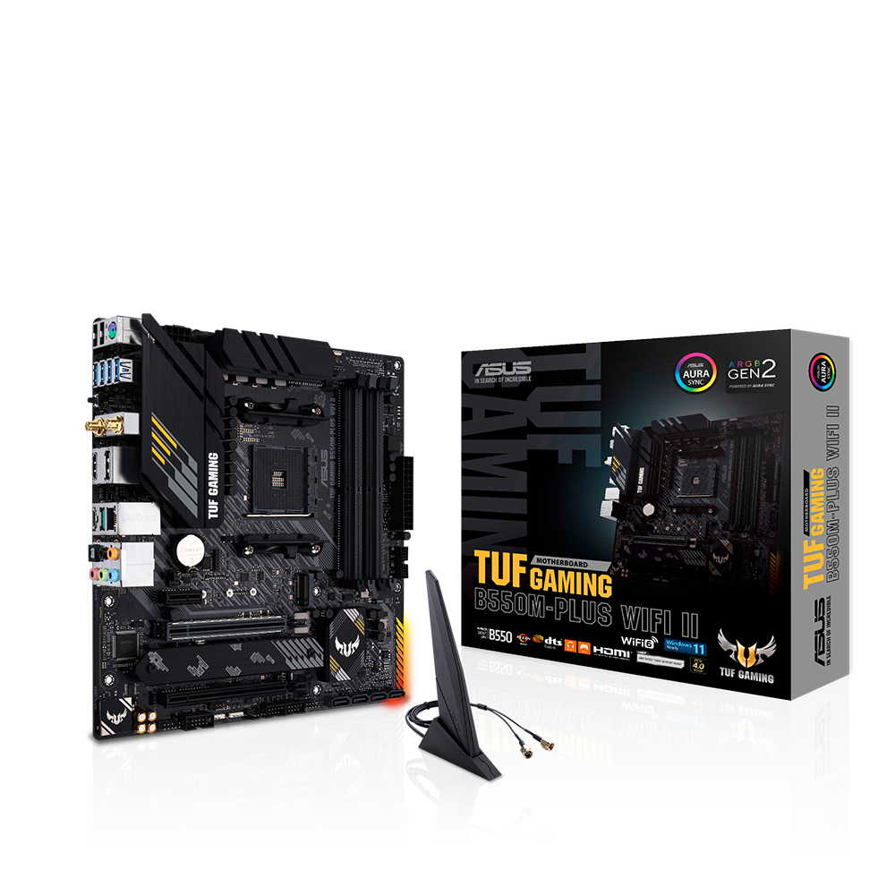 ASUS TUF GAMING B550M-PLUS WIFI II – Mainboard – AM4, AMD B550, mATX, DDR4