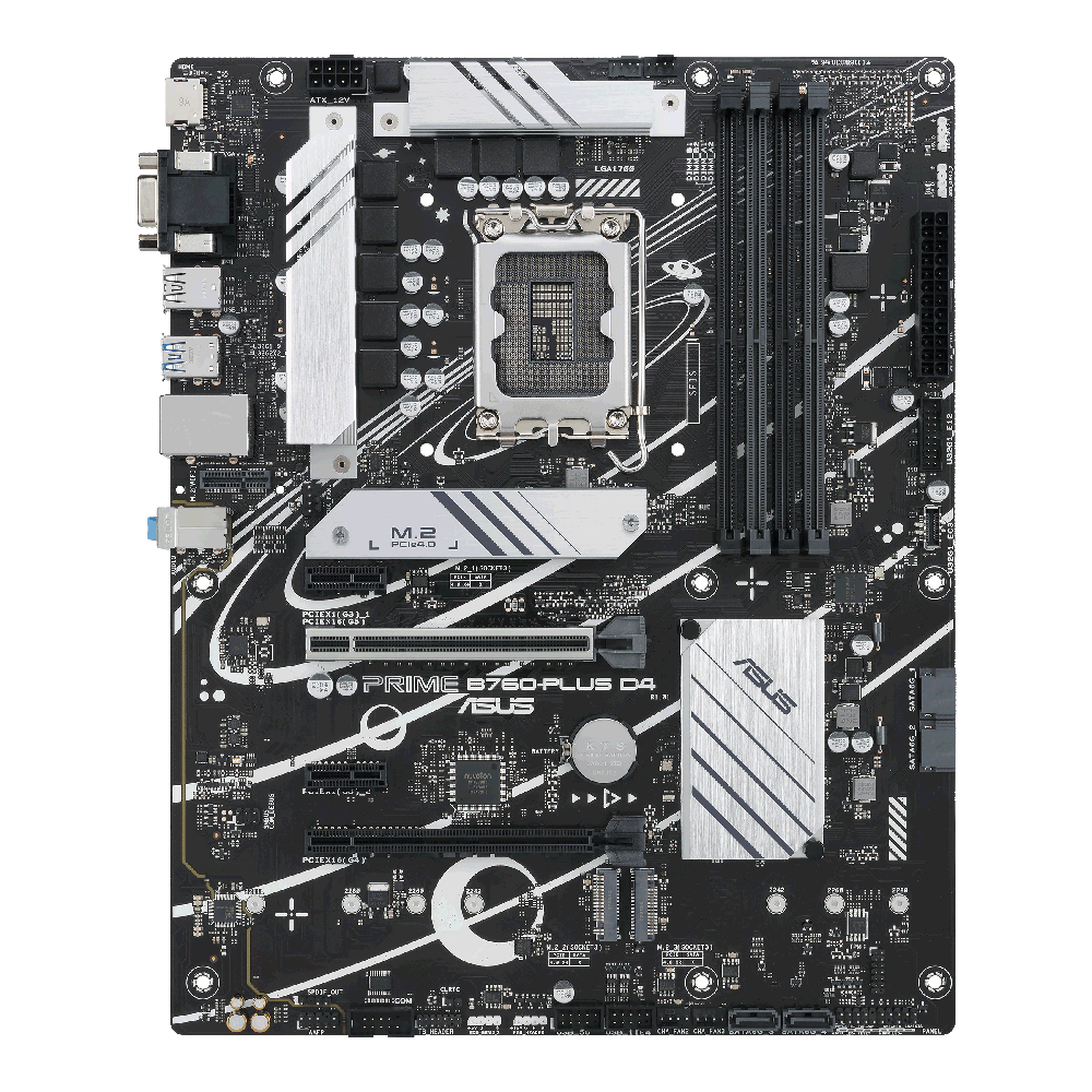 ASUS PRIME B760-PLUS D4 – Mainboard – LGA 1700, Intel B760, ATX, DDR4