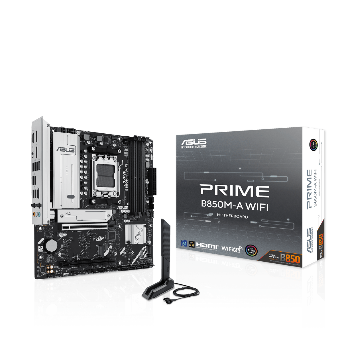 ASUS PRIME B850M-A WIFI – Mainboard – AM5, B850, mATX, DDR5