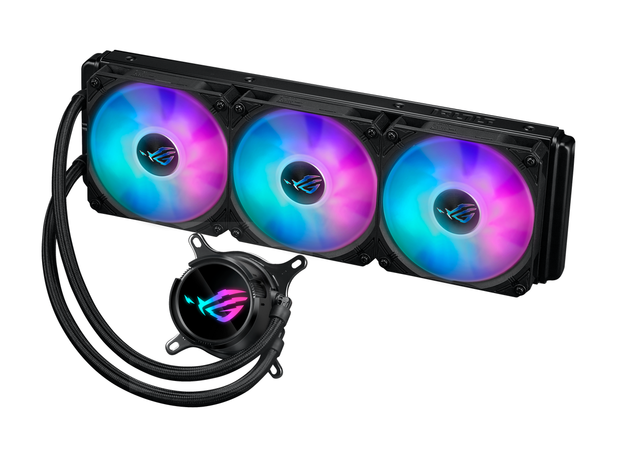 ASUS ROG STRIX LC III 360 – Flüssigkeitskühler – 360 mm Radiator, 3×120 mm, LCD, Schwarz, für AM4, AM5, LGA 11