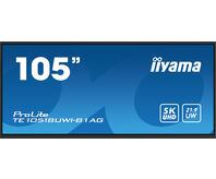 iiyama TE10518UWI-B1AG – 104,6" Touch, 5120 × 2160, VA, USB-C 100 W, LAN