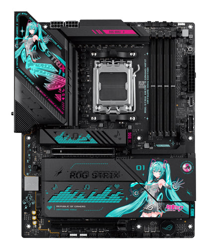 ASUS ROG STRIX X870E-H GAM WF7 MIKU – Mainboard – AM5, AMD X870E, ATX, DDR5, für Ryzen 7000/8000/9000