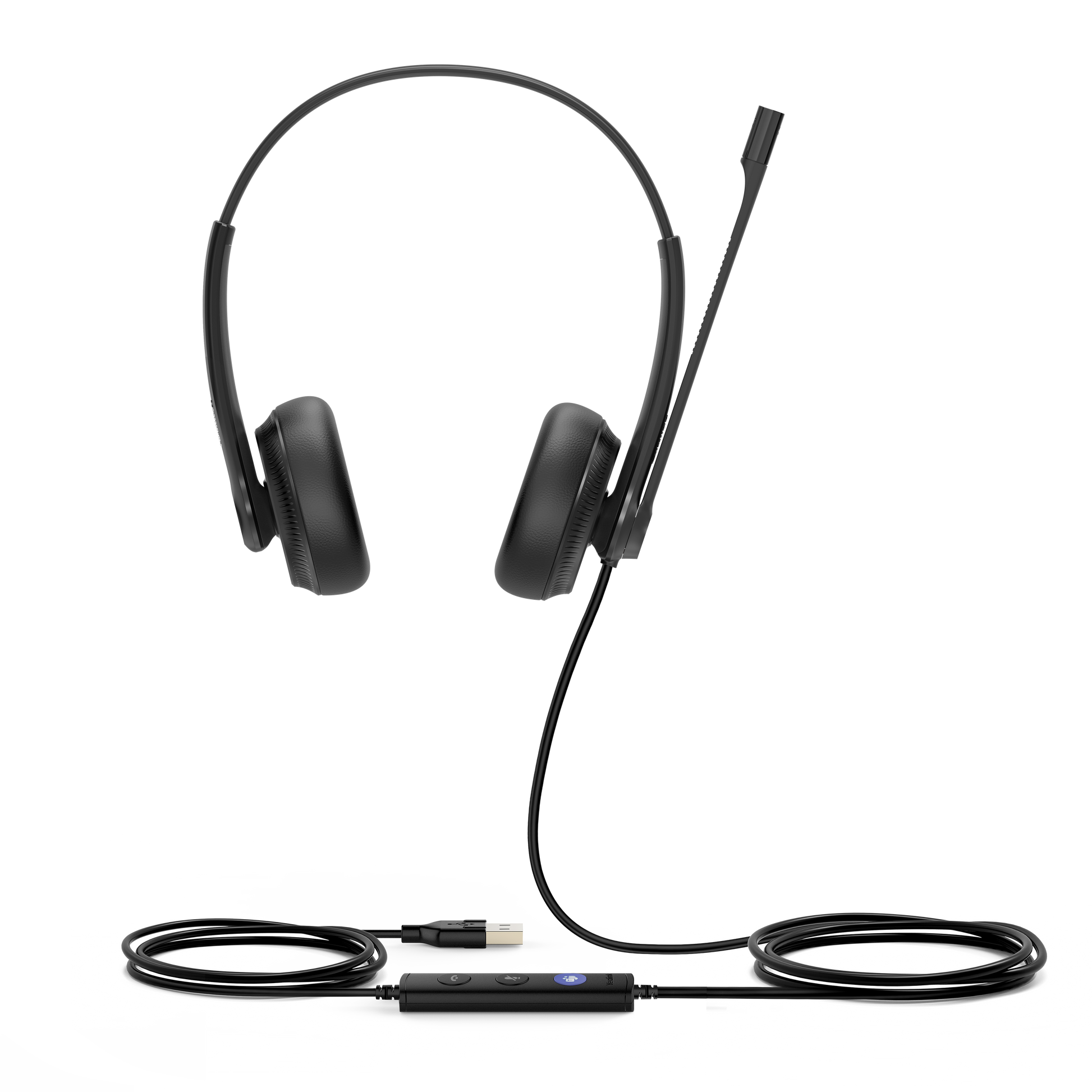 Yealink UH34 Dual UC – Duo Headset (On-Ear) – USB-A – Boom-Mikrofon, Rauschunterdrückung – schwarz