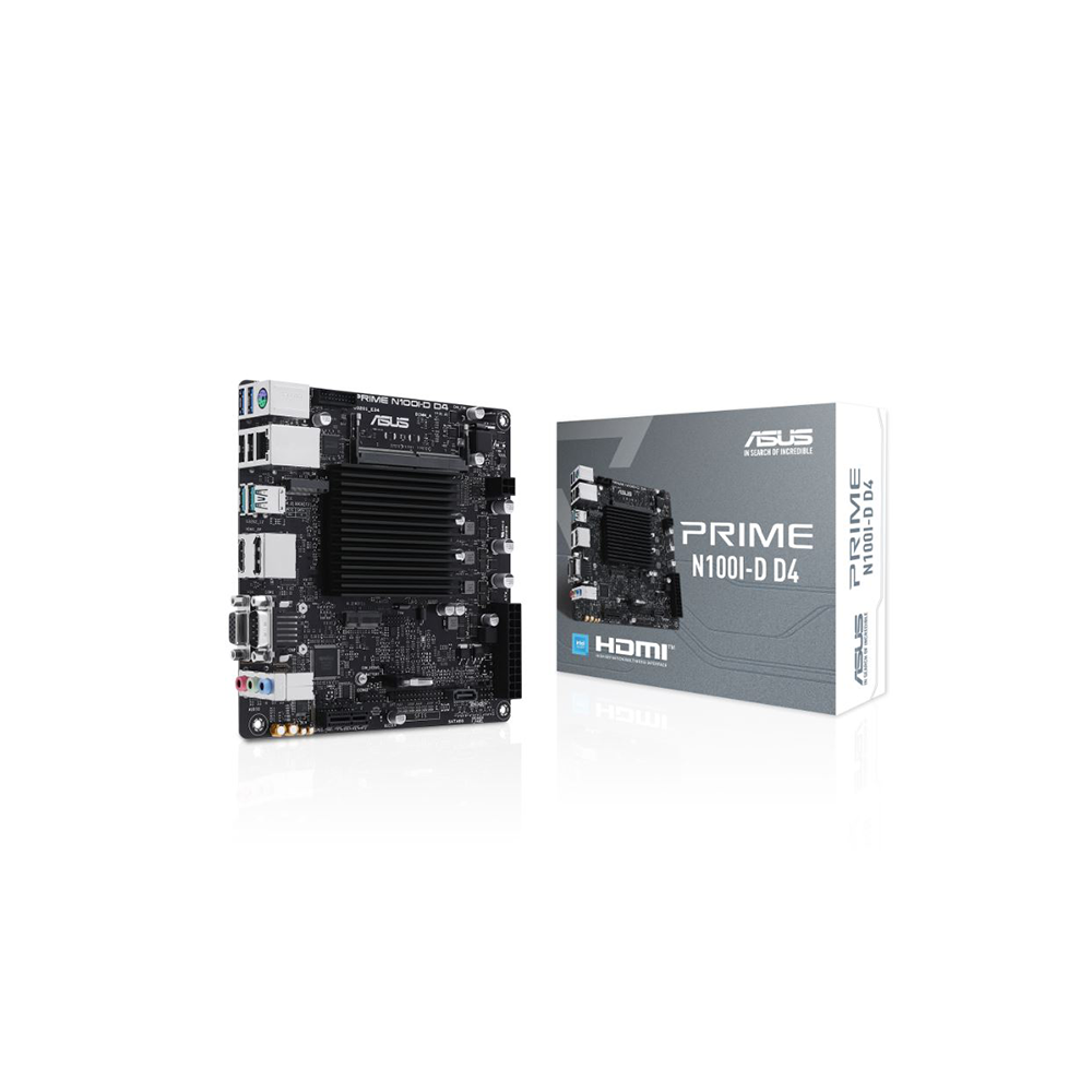 ASUS PRIME N100I-D D4-CSM – Mainboard – N100 (integriert), Intel, mini ITX, DDR4, 16 GB