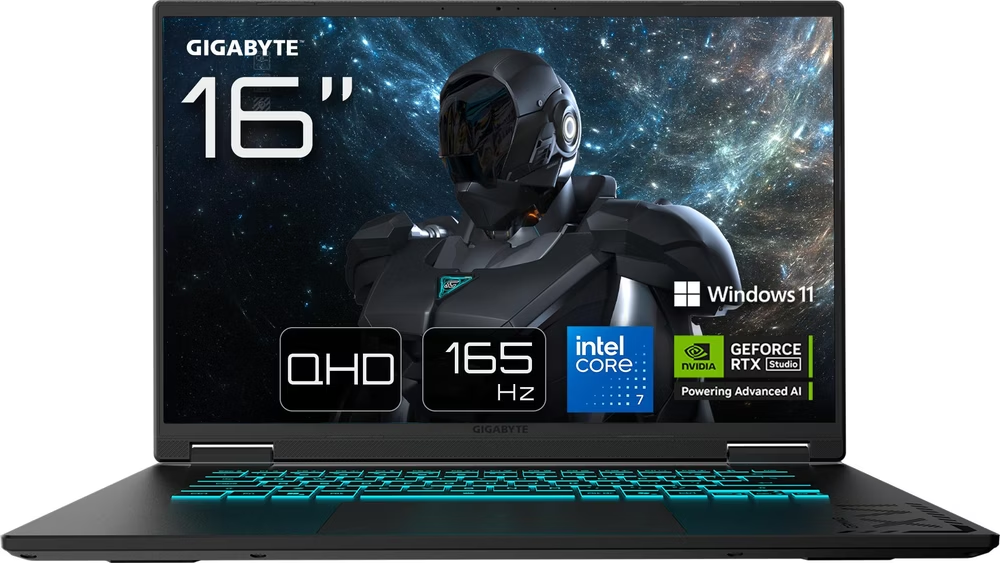 GIGABYTE Gaming A16 PRO – 16" WQXGA, Core 7 240H, 32 GB, 1 TB SSD, RTX 5070 Ti, Win 11 Home