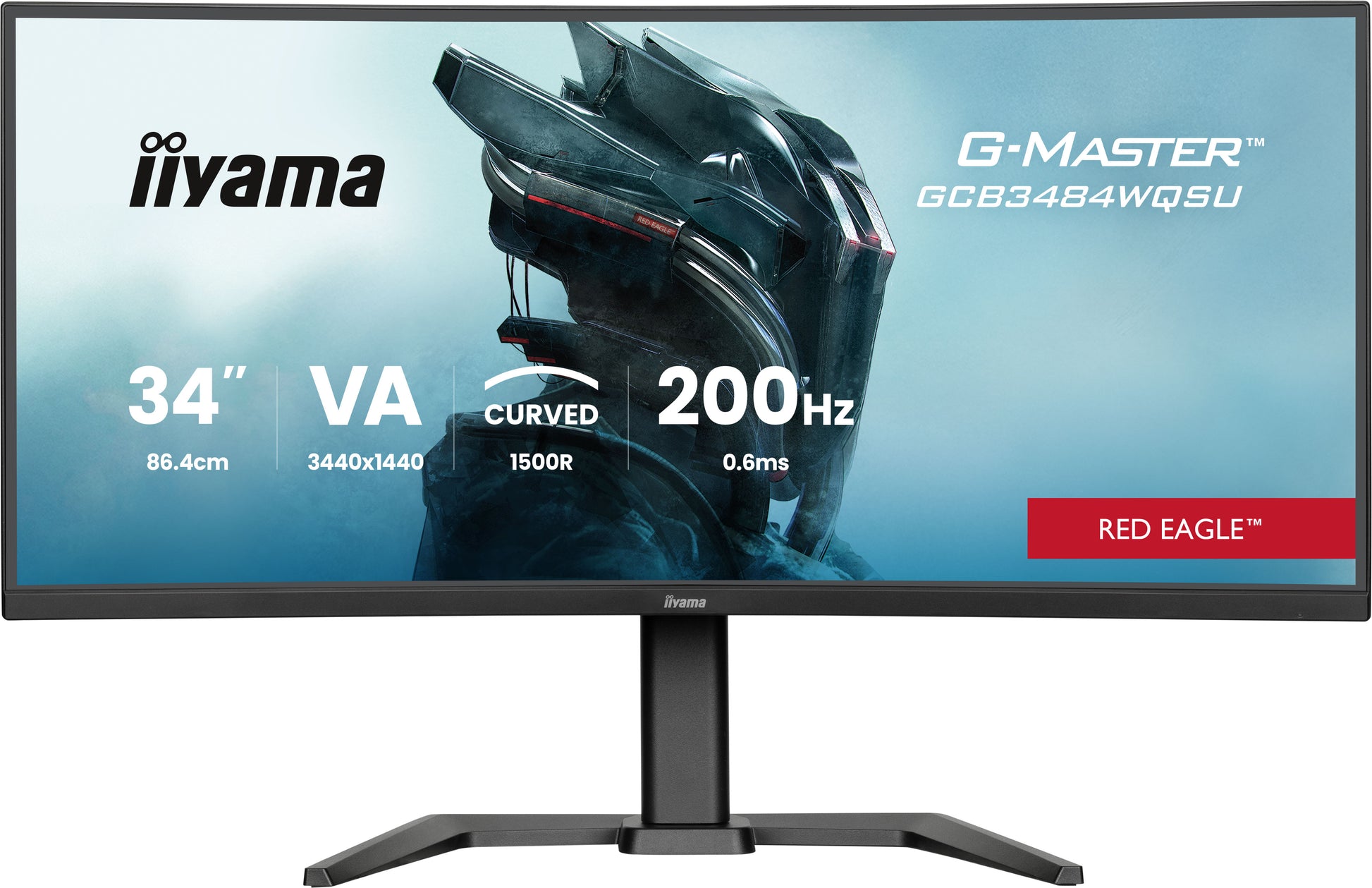 iiyama G-MASTER GCB3484WQSU-B2 – 34" Curved, 3440 × 1440 (UWQHD), VA, 200 Hz, USB-C 8 W, DisplayHDR 400