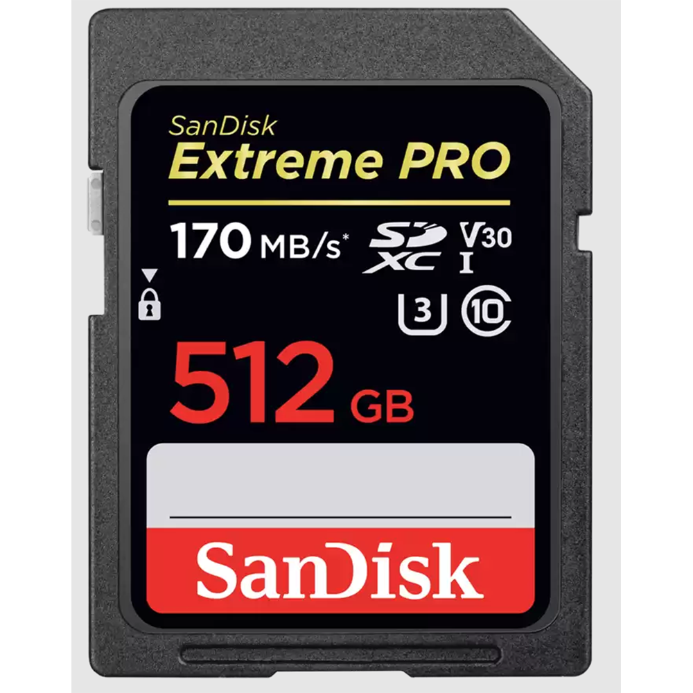 SanDisk Extreme Pro SDXC Speicherkarte – 512 GB, UHS-I, 200 MB/s lesen / 140 MB/s schreiben; Klasse 10