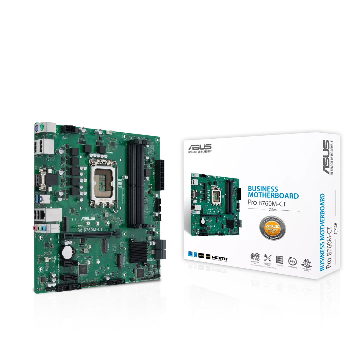 ASUS PRO B760M-CT-CSM – Mainboard – LGA 1700, Intel B760, mATX, DDR5