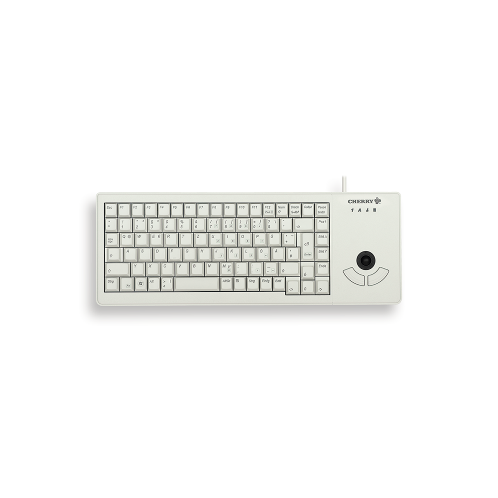 CHERRY G84-5500 XS – Tastatur, kabelgebunden (USB-A), CH-Layout (DE-CH), mechanisch, mit Touchpad, grau