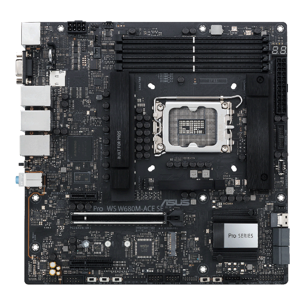 ASUS PRO WS W680M-ACE SE – Mainboard – LGA 1700, Intel W680, mATX, DDR5, 192 GB