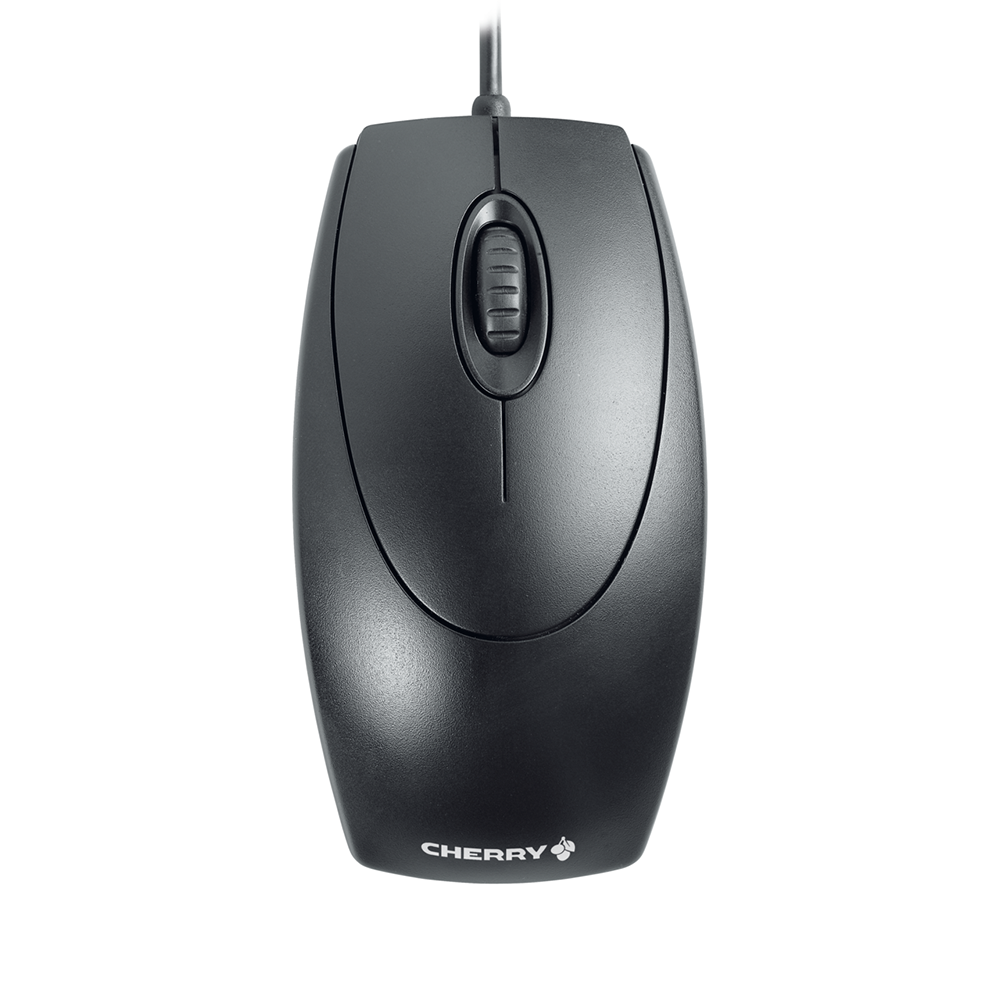CHERRY WheelMouse Kabelgebundene Maus – kabelgebunden, USB-A + PS/2, 1'000 dpi, 3 Tasten, beidhändig, schwarz