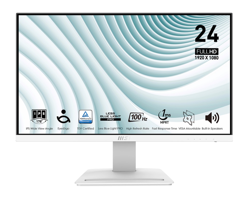 MSI PRO MP243XWDE – 23,8", 1920 × 1080 (Full HD), VA
