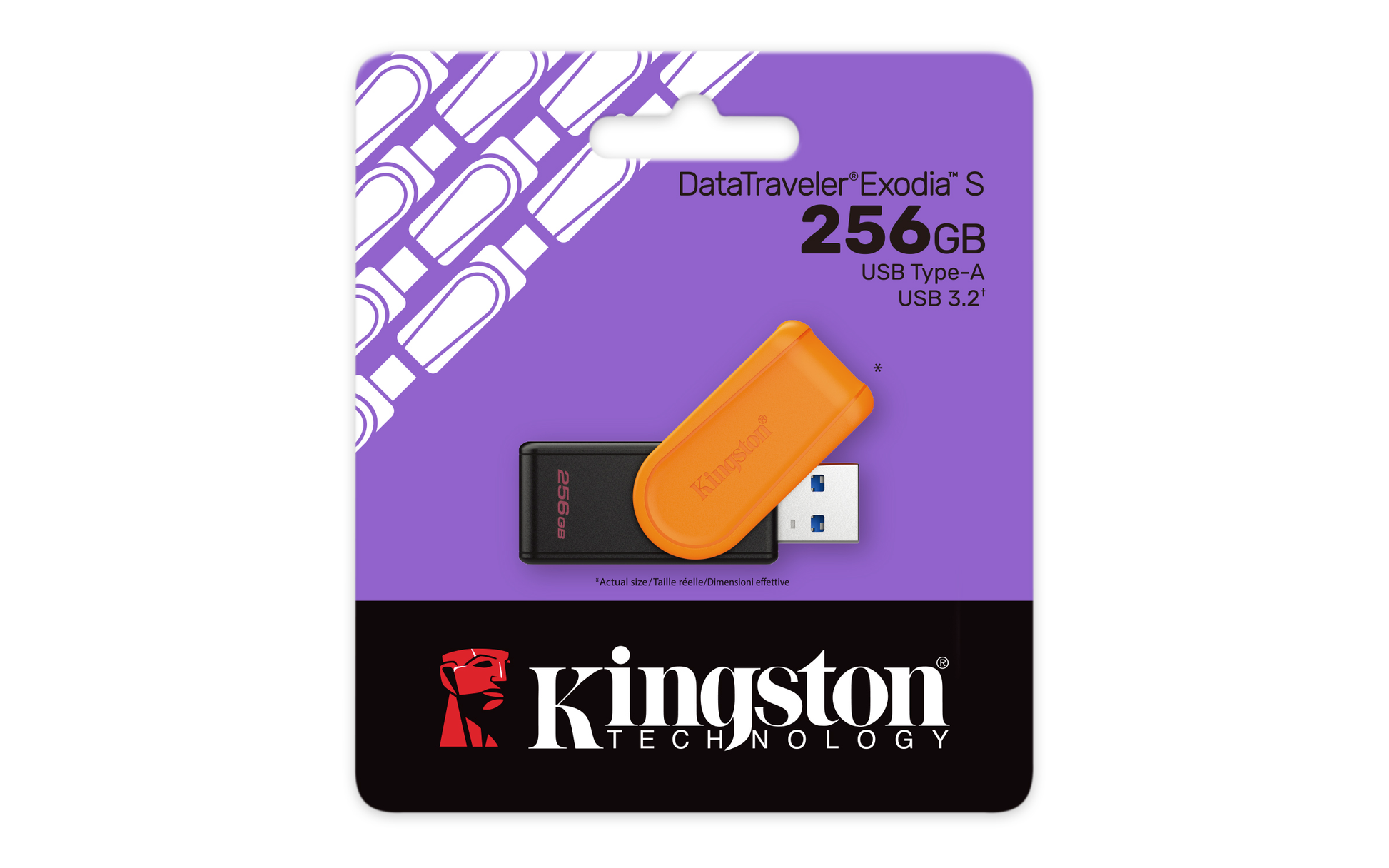 Kingston Technology Kingston DT Exodia S USB-Stick – 256 GB, USB 3.2 Gen 1, Schwarz/Orange
