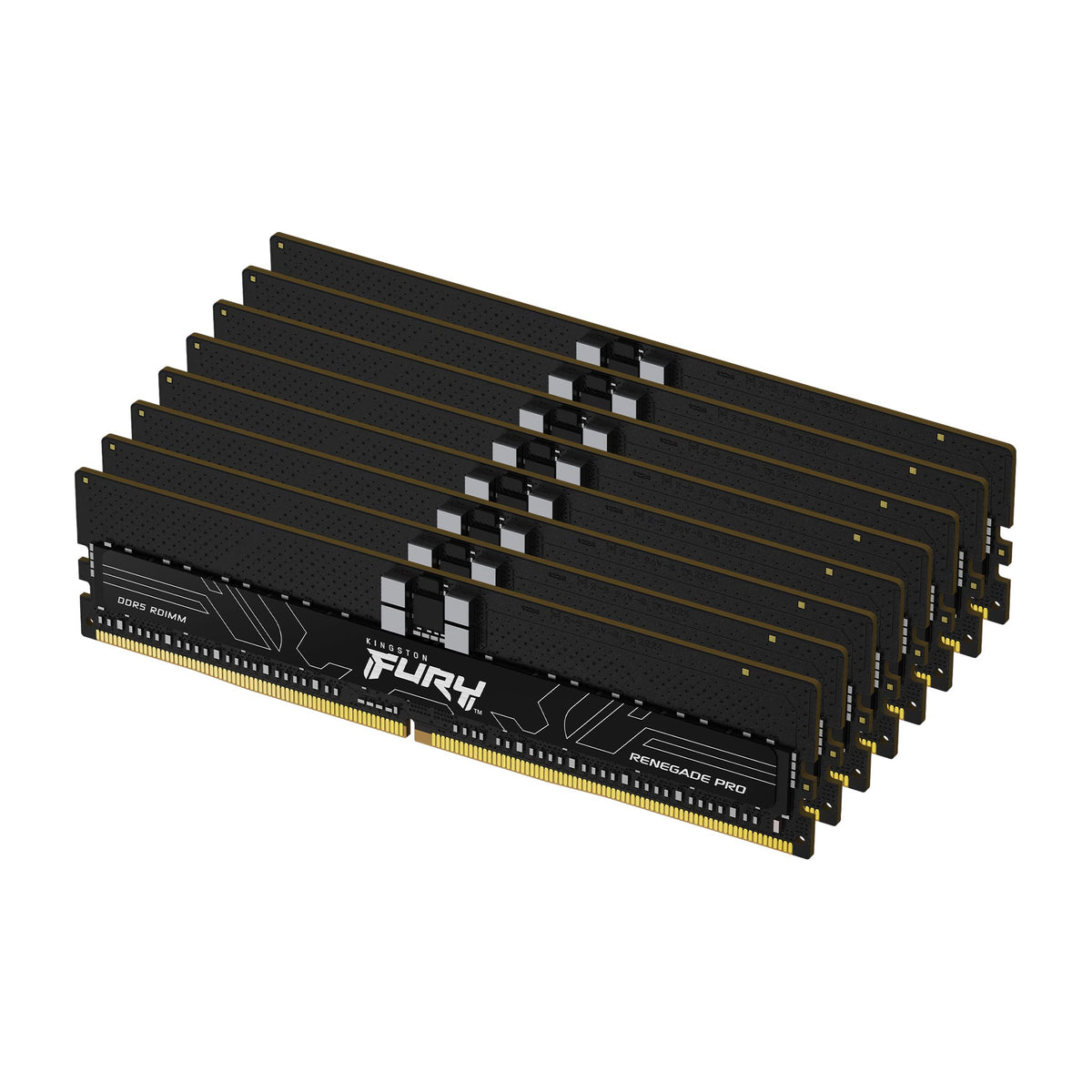 Kingston Technology Kingston Fury Renegade Pro – Registered DIMM – 256 GB DDR5 6400 MT/s, ECC, 8×32 GB, CL32, 288-polig, Schwarz