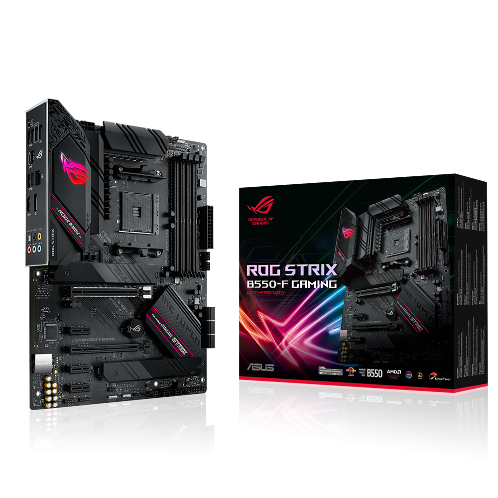 ASUS ROG STRIX B550-F GAMING – Mainboard – AM4, AMD B550, ATX, DDR4, 4×DIMM, 128 GB