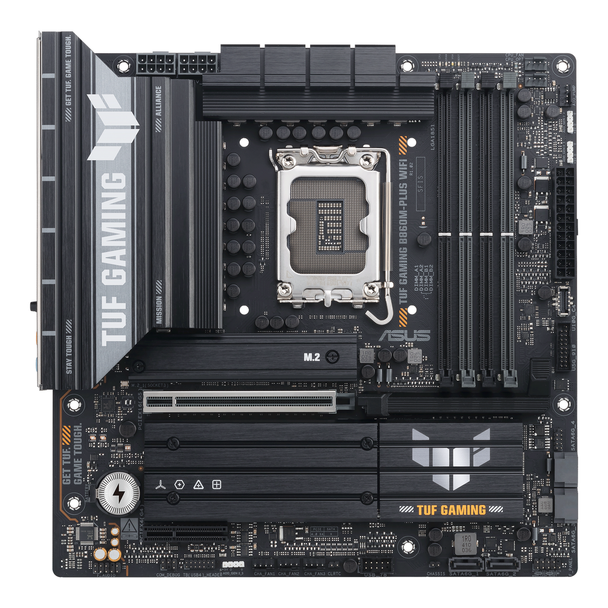 ASUS TUF GAMING B860M-PLUS WIFI – Mainboard – LGA 1851, Intel B860, mATX, DDR5, 4×DIMM