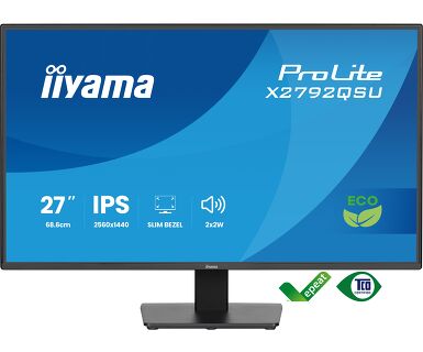 iiyama X2792QSU-B1 – 27" 2560 × 1440 (WQHD) IPS 120 Hz USB-C 5 W
