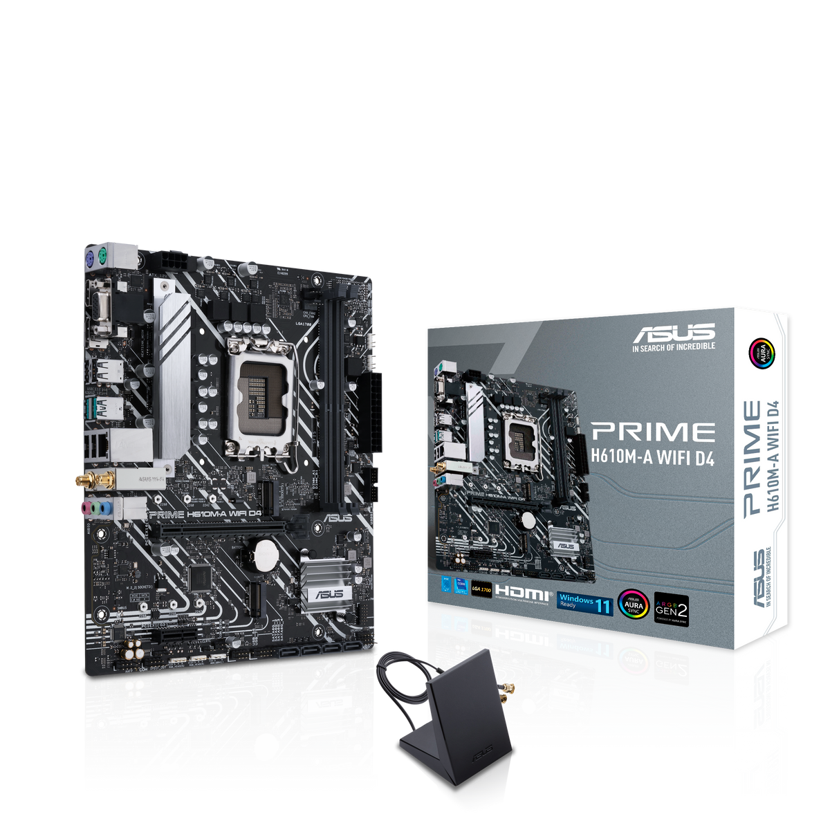 ASUS PRIME H610M-A WIFI D4 – Mainboard – LGA 1700, Intel H610, mATX, DDR4