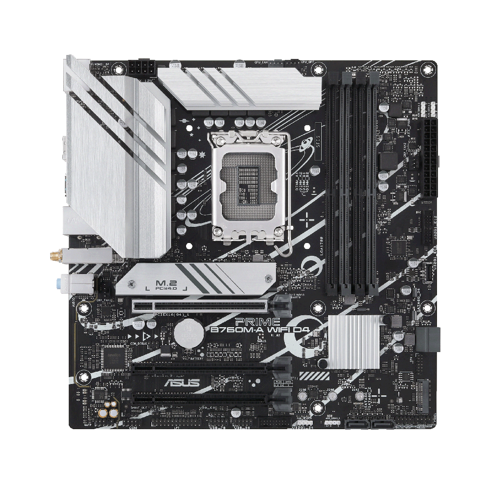 ASUS PRIME B760M-A WIFI D4 – Mainboard – LGA 1700, Intel B760, mATX, DDR4