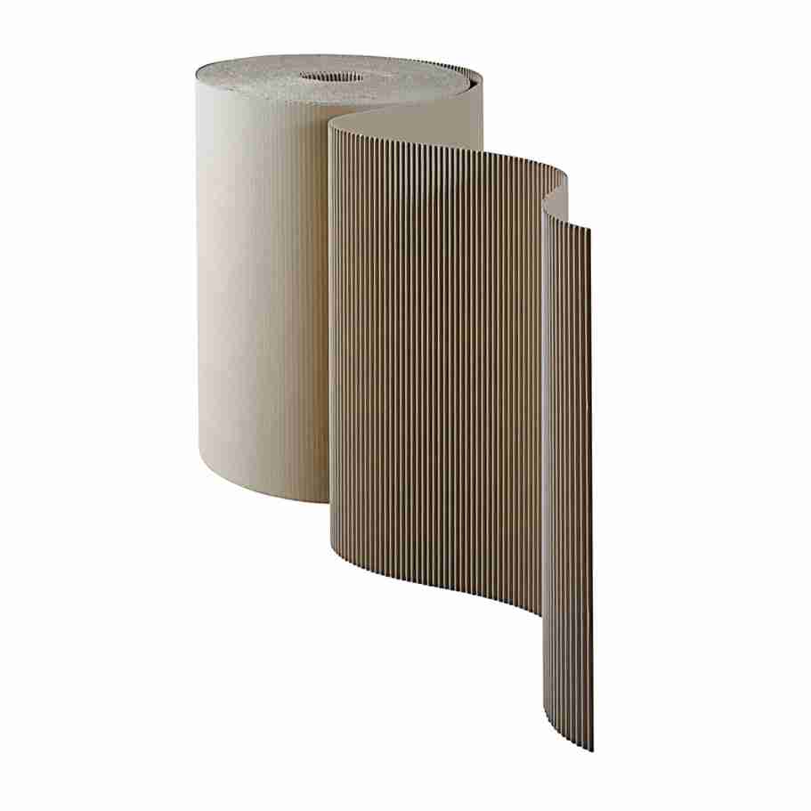 Model Rollenwellkarton – 600 mm × 65 m – grobwellig, Kern-Ø 700 mm – braun – 1 Rolle – Model