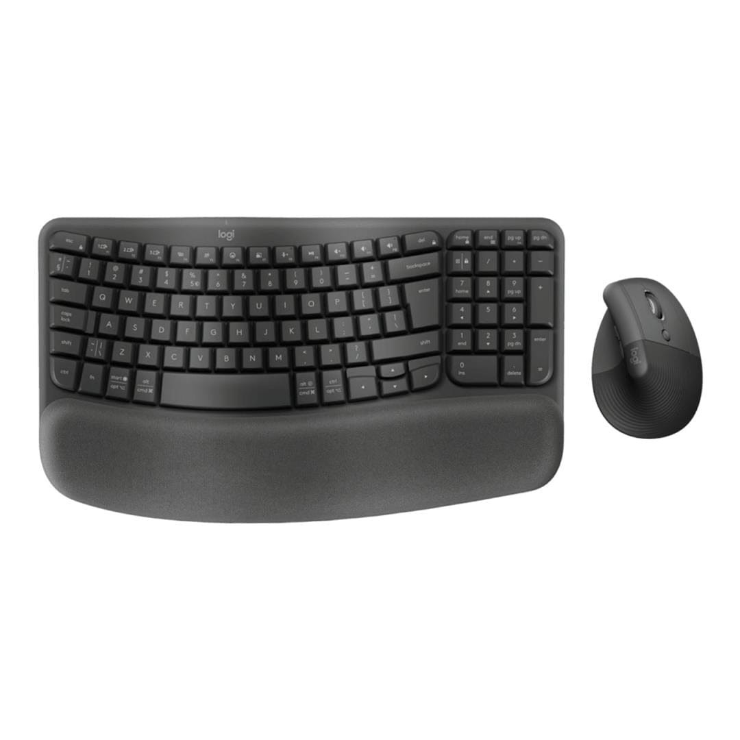 Logitech Wave Keys und Lift Combo – Tastatur-Maus-Set – QWERTY (US-INT) – Graphit