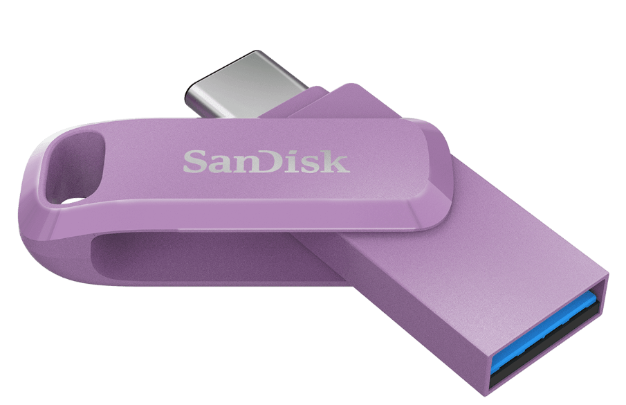 SanDisk Ultra Dual Drive Go USB-Stick – 512 GB, USB-C, Lavendel