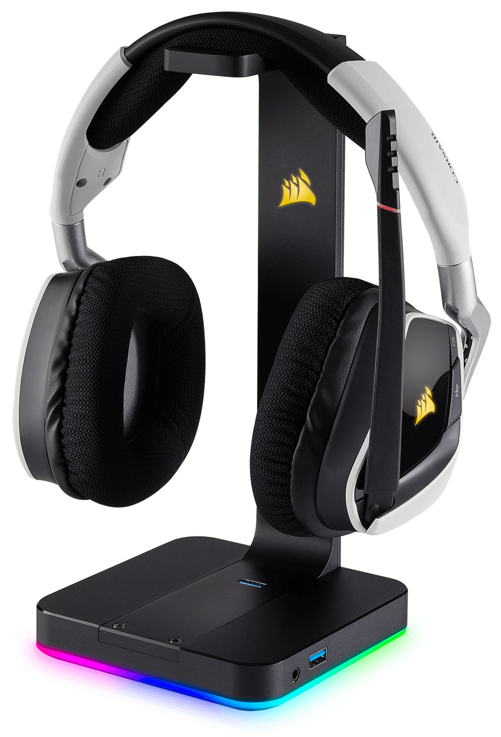 Corsair ST100 RGB – Kopfhörerständer, mit RGB, Schwarz, für PC