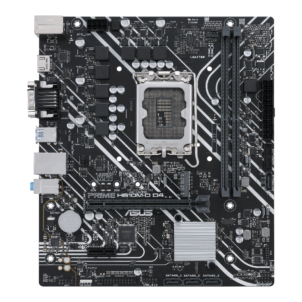 ASUS PRIME H610M-D D4 – Mainboard – LGA 1700, Intel H610, mATX, DDR4