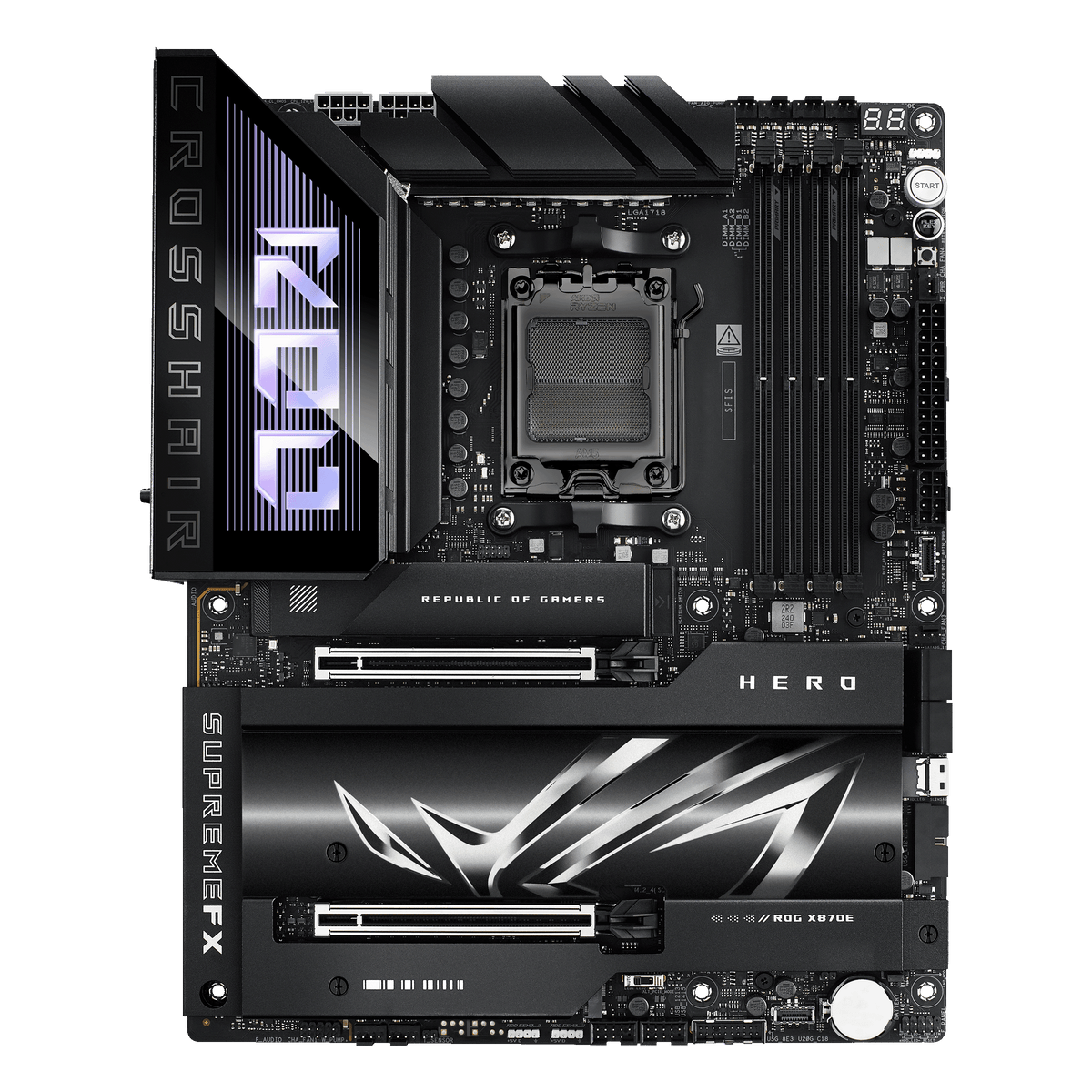 ASUS ROG CROSSHAIR X870E HERO – Mainboard – Sockel AM5, AMD X870E, ATX, DDR5