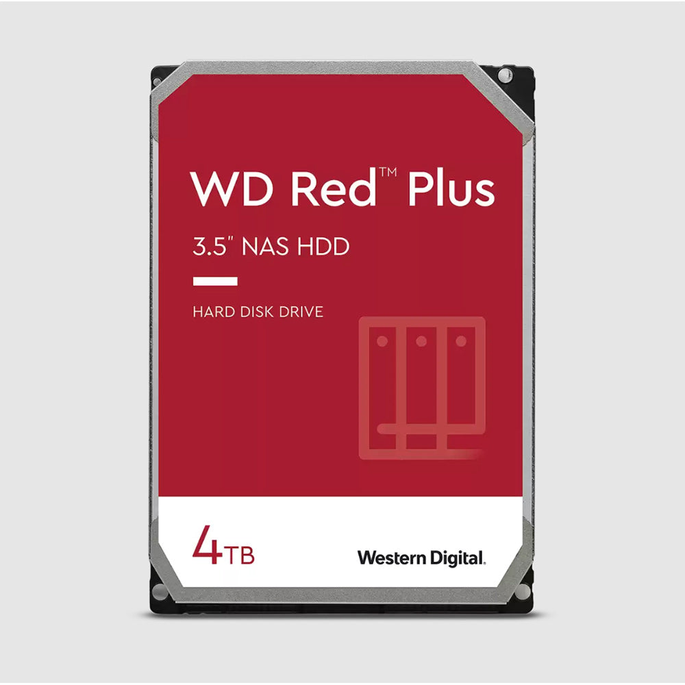 Western Digital Red Plus – 4 TB 3,5" HDD, SATA III, 5400 U/min, 256 MB Cache, für NAS