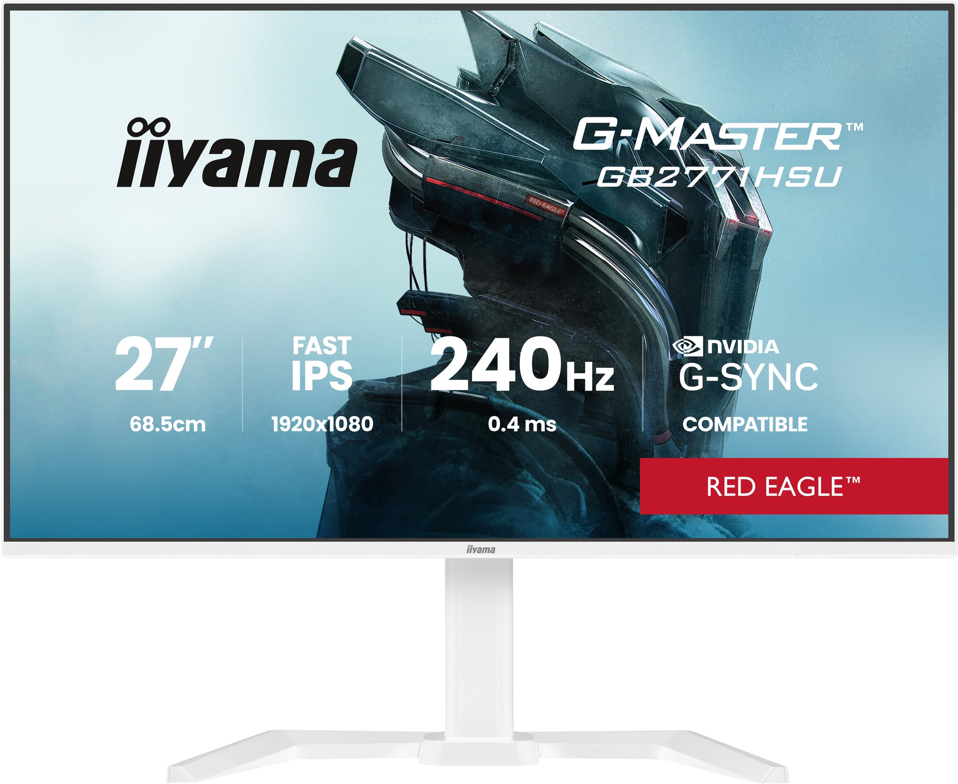 iiyama GB2771HSU-W1 – 27", 1920 × 1080 (Full HD), IPS, 240 Hz, USB-C 5 W