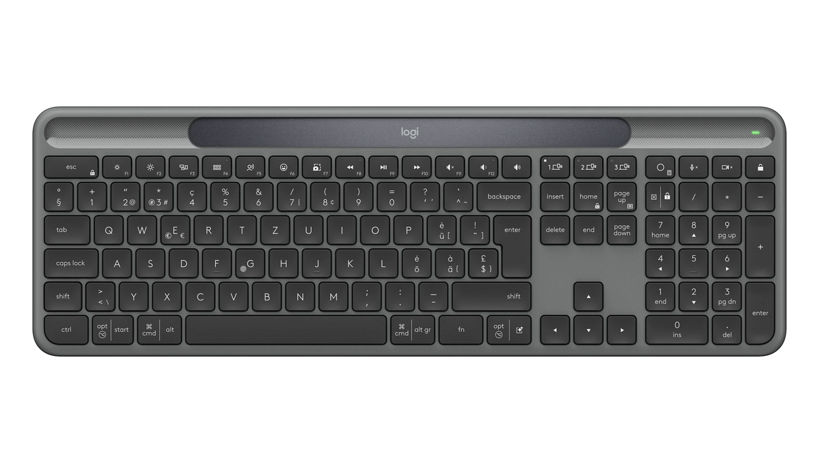 Logitech Slim Solar+ – Tastatur – QWERTZ (CH) – Graphit