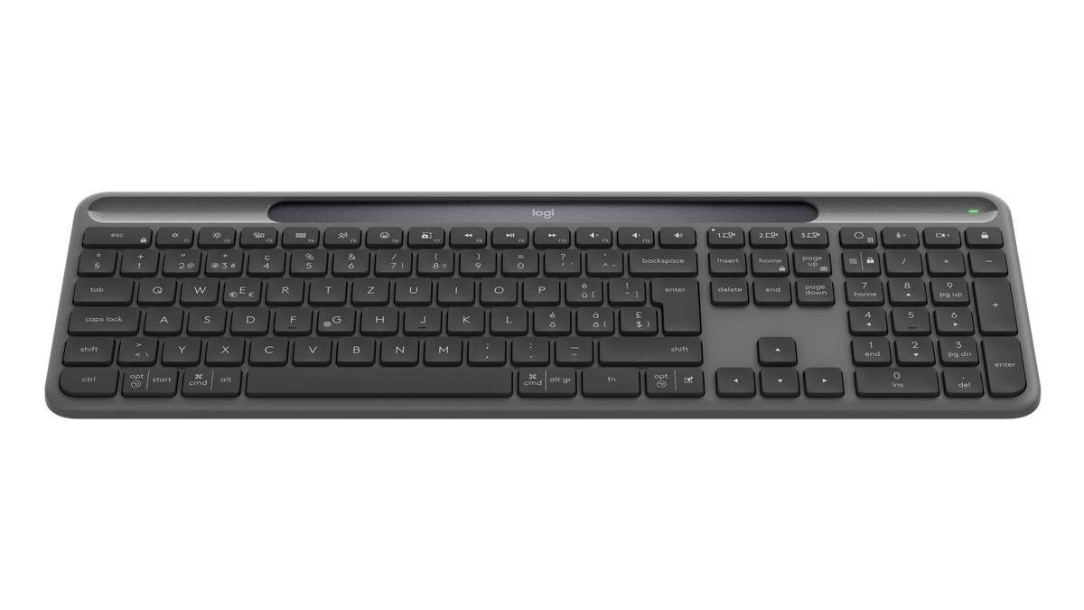 Logitech Slim Solar+ – Tastatur – QWERTZ (CH) – Graphit