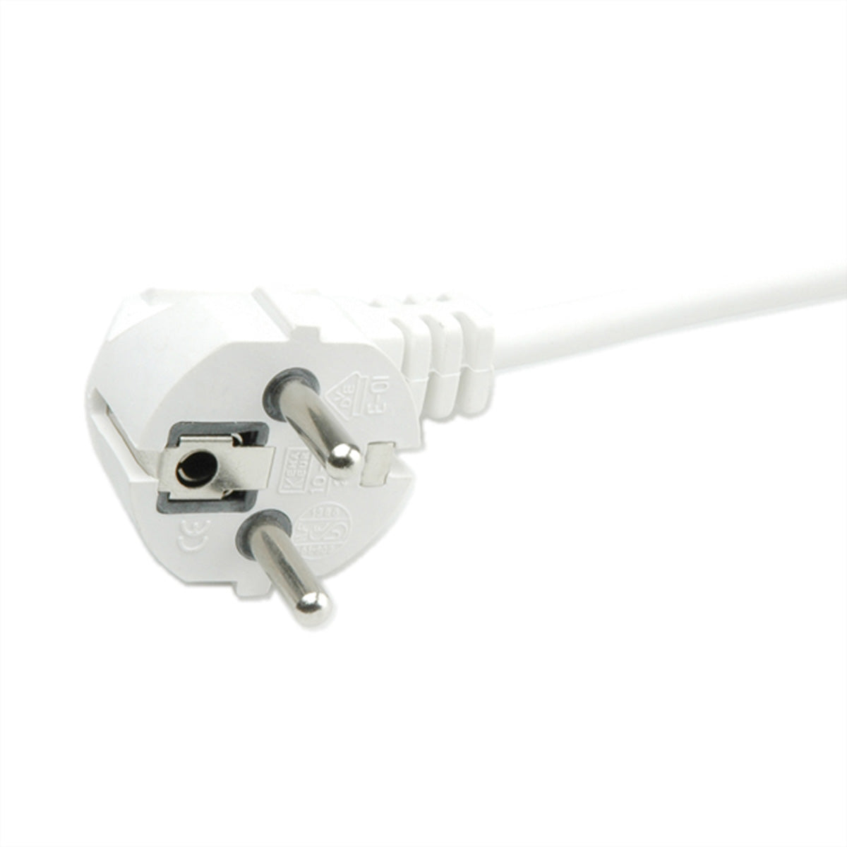 VALUE Steckdosenleiste – 4× Schuko (Typ E/F), 3 m, mit Schalter, Weiss