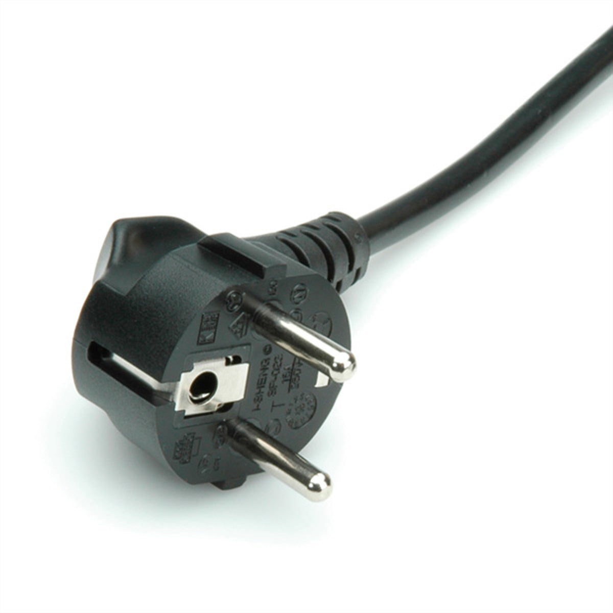 Bachmann PRIMO Steckdosenleiste – 6× Schuko (Typ E/F), USB-Ladegerät, 1,75 m, mit Schalter, Schwarz/Silber