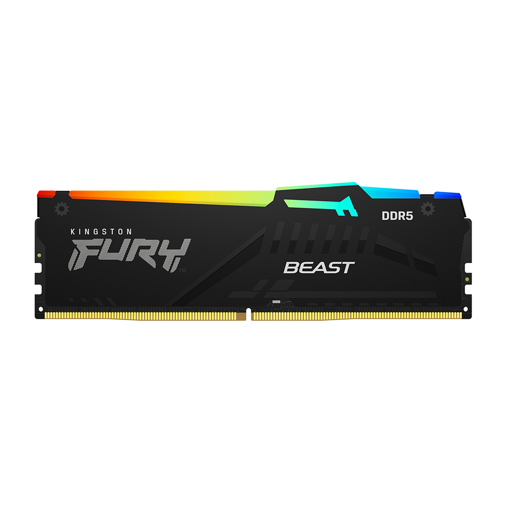 Kingston Technology Kingston FURY Beast RGB – 16 GB DDR5 5200 MT/s, CL40, 288-poliger DIMM