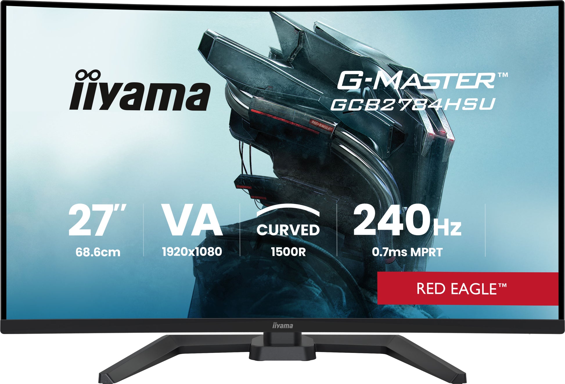IIYAMA GCB2784HSU-B1 – 27" Curved 1500R, 1920 × 1080 (Full HD), VA, 240 Hz