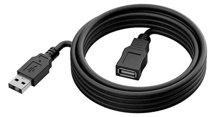 Yealink USB-Verlängerungskabel (Stecker auf Buchse) – 5 m – Schwarz
