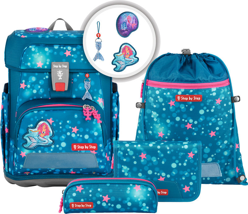 Step by Step Schulrucksack Cloud – 5-teilig – Mermaid Lola – recycelte Materialien