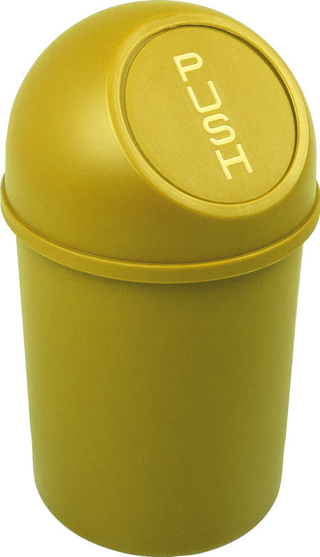 Helit Papierkorb the flip – 6 l – Kunststoff, gelb – Ø 214 × H 375 mm