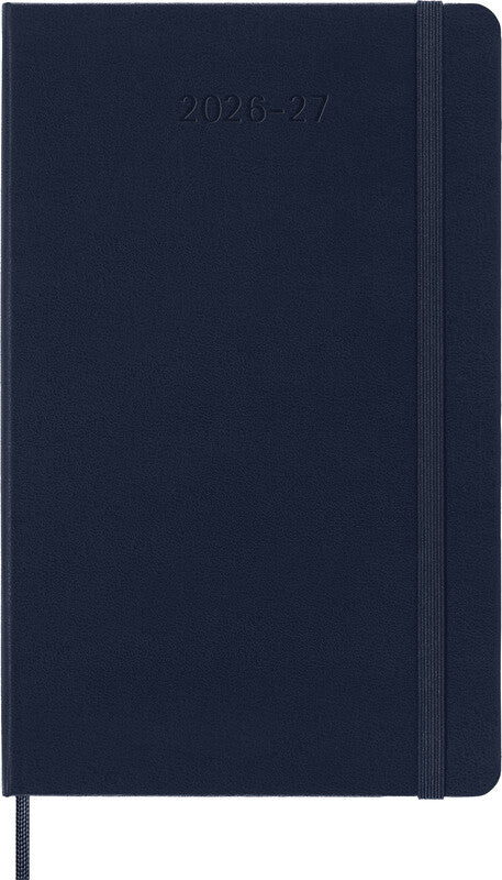 Moleskine Schüleragenda – 1 Woche/1 Seite, gebunden, 13 × 21 cm, 18 Monate Juli–Dezember, Englisch, Saphirblau, FSC