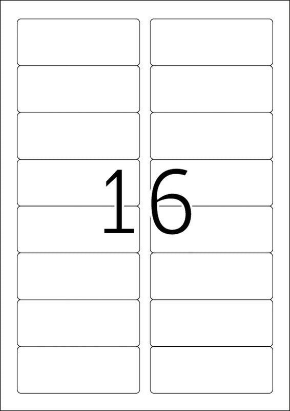 HERMA Drucketiketten, 89 mm × 34 mm, weiss, Papier, ablösbar, 1600 Etiketten (100 Blatt)