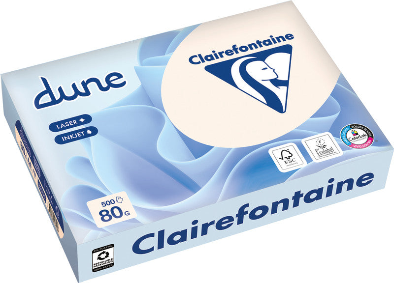Clairefontaine Kopierpapier – A4, 100 g/m², CIE 75 – für Inkjet/Laser/Kopierer – FSC – 500 Blatt